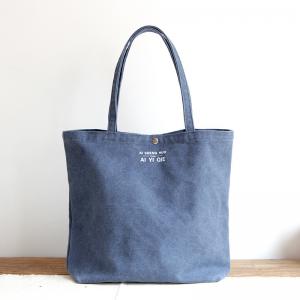 Korean Style Casual Tote Letter Pattern Canvas Bag