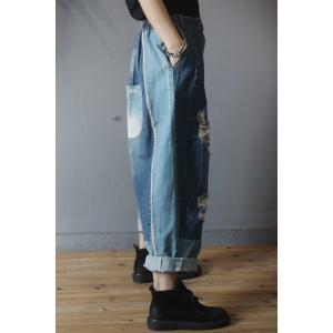 Street Style Baggy Ripped Jeans Womens Boyfriend Jeans