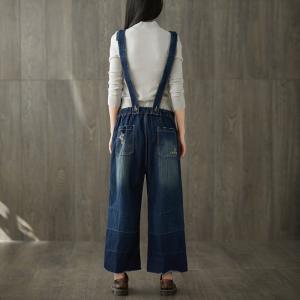 Drawstring Waist Wide Leg Overalls Backless Suspender Outfits