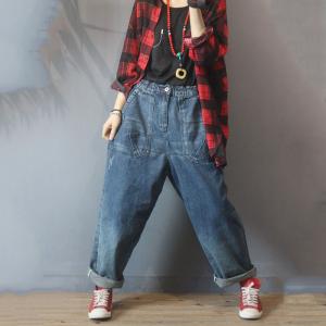 Straight Leg Baggy Jeans 90s Womens Korean Jeans