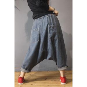 Girl Character Baggy Harem Pants Denim Korean Jeans
