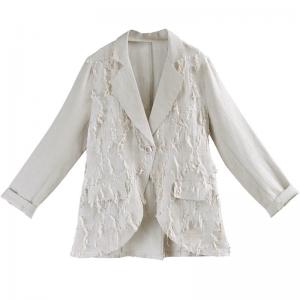 Dew Retting Tassel Blazer Loose Customized Linen Outerwear