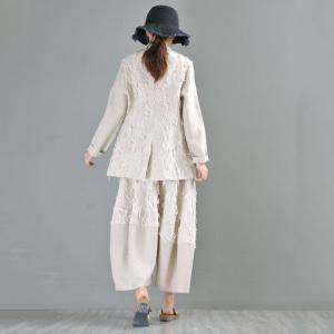 Dew Retting Tassel Blazer Loose Customized Linen Outerwear