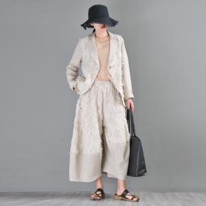 Dew Retting Tassel Blazer Loose Customized Linen Outerwear