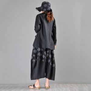 Leisure Style Long Sleeve Linen Blazer Customized Embroidery Office Wear