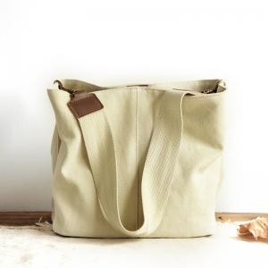 Simple Design Solid Color Canvas Bag