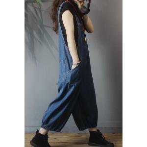 Street Style Womens Bloomer Overalls Baggy Jean Overalls