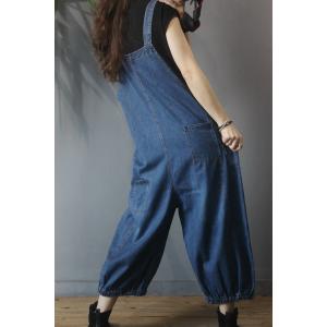 Street Style Womens Bloomer Overalls Baggy Jean Overalls