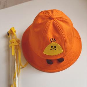 Cartoon Patchwork Bucket Hat with Detachable Face Shield for Kids