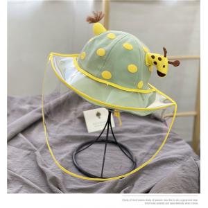 Stereo Giraffe Dotted Sun Hat with Detachable Face Shield for Toddlers