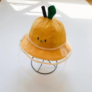 Lovely Cartoon Baby Bucket Sunhat with A Transparent Face Shield