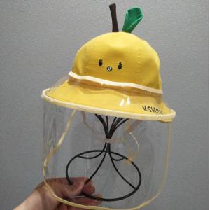 Lovely Cartoon Baby Bucket Sunhat with A Transparent Face Shield