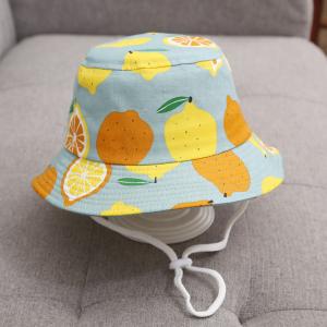 Colorful Fruit Patterns Bucket Hat with Detachable Face Shield for Toddlers