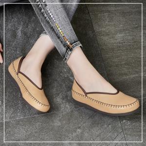 Super Comfortable Handmade Flats Cowhide Leather Anti-Slip Shoes
