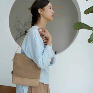 Minimalist Style Hemp Handbag Casual Bag for Women