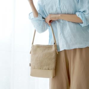 Minimalist Style Hemp Handbag Casual Bag for Women