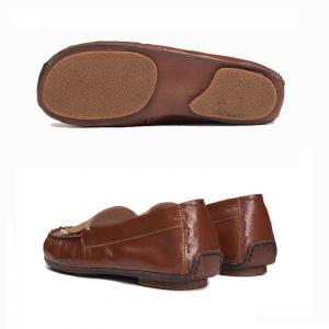 Handmade Cowhide Leather Tassel Shoes Granny Slip-On Flats