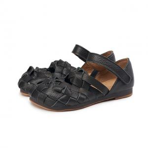 Genuine Leather Handmade Flat Sandals Beach Hollow Out Shoes