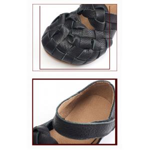 Genuine Leather Handmade Flat Sandals Beach Hollow Out Shoes