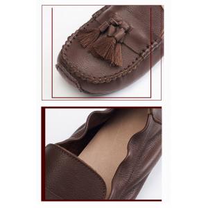 Sheep Skin Ruffle Fringed Flats Handmade Cozy Granny Shoes