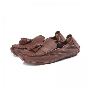 Sheep Skin Ruffle Fringed Flats Handmade Cozy Granny Shoes