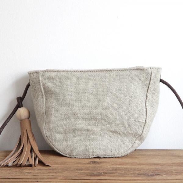 Leisure Cotton Linen Fringed Mini Cross Body Purse