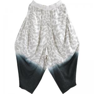 Tie-Dye Linen Harem Pants Loose Camouflage Fluffy Trousers