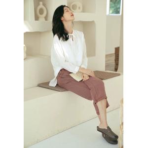 Straight-Leg Linen Pants Womans Fringed Comfy Trousers