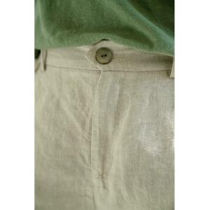 Solid Color Straight-Leg Pants Linen Summer Trousers