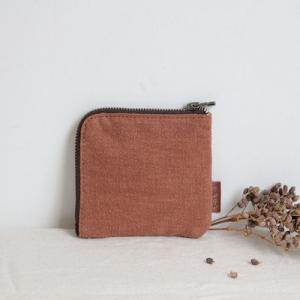 Solid Colors Linen Coin Purse Zip Small Wallets