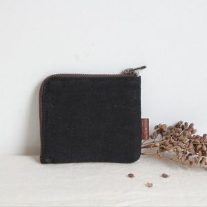 Solid Colors Linen Coin Purse Zip Small Wallets