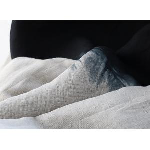 Organic Linen Black Tie-Dye Pants Casual Wide Leg Pants