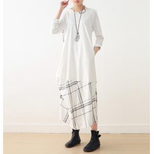 Long Sleeve Gingham Dress Loose Chiffon Designer Dress