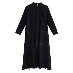 Loose-Fitting Checkered Dress Spring Wrap Dress