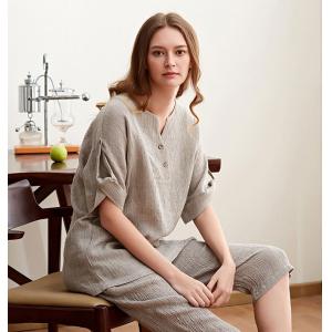 Comfy Loose Linen Loungewear Sets Summer Pajamas Sets for Women