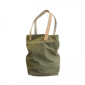 Boho Chic Linen Tote Bag Womans Solid Color Shoulder Bag