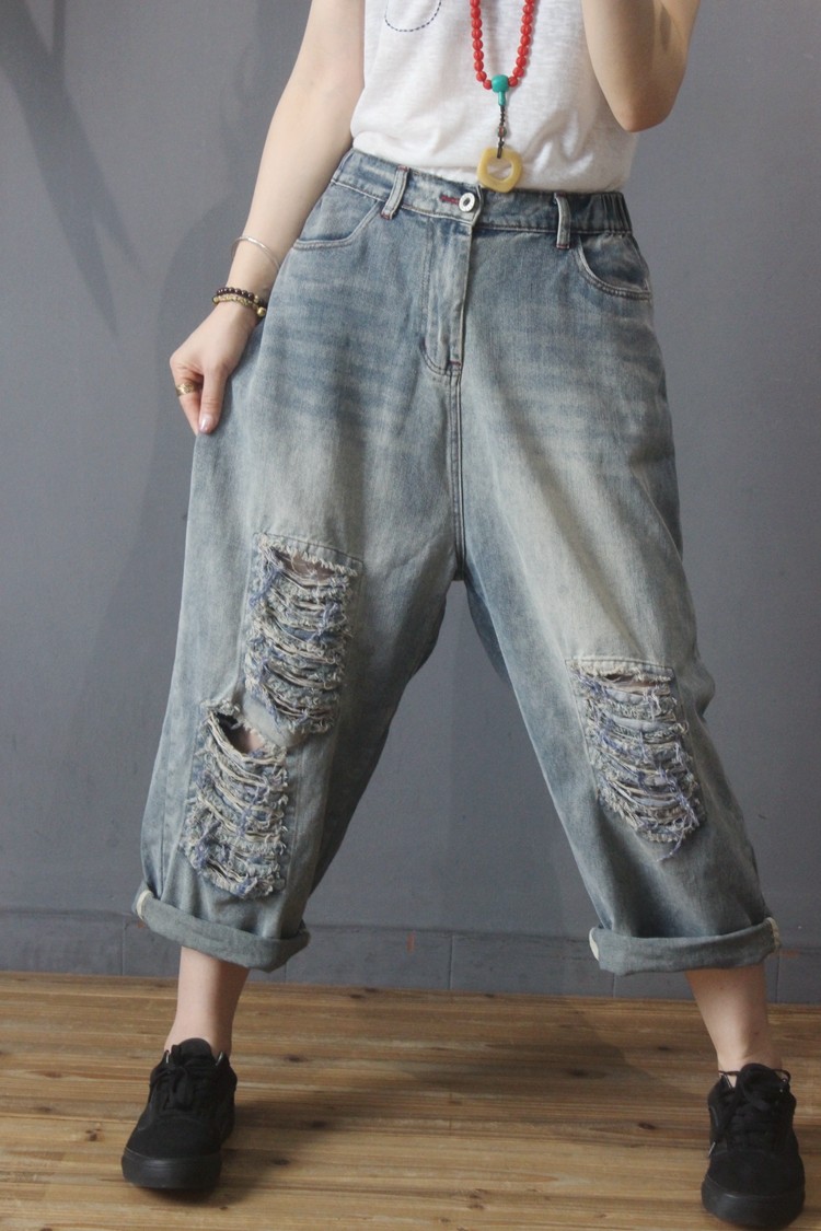 baggy light wash jeans