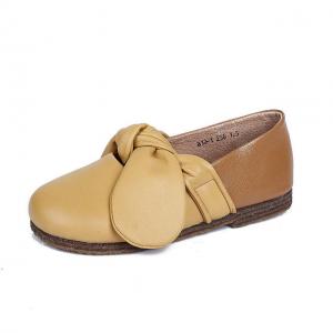 Round Toe Bowknot Comfy Slip on Sheep Skin Ballerina Flats