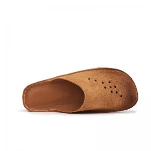 Genuine Leather Slip-On Flats Boho Chic Ladies Slippers