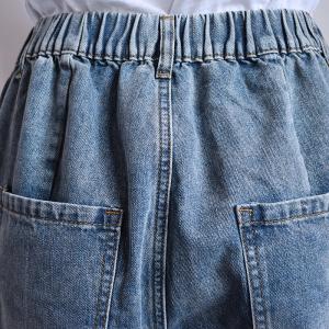 Summer Fashion Wide Leg Jorts Womens Ripped Denim Shorts