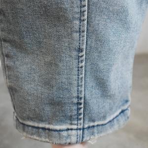 Casual Style Button Down Baggy Overalls Korean Cuffed Dungarees