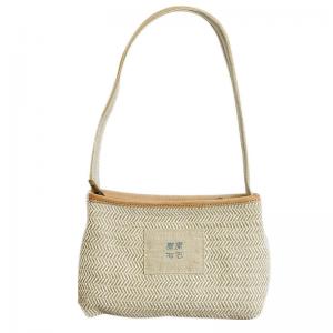 Casual Style Patchwork Jute Bag Small Cross Bag for Women