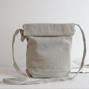 Solid Color Cotton Linen Bucket Bag