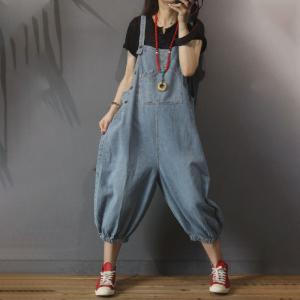 Patch Pocket Vintage 90s Overalls Baggy Denim Dungarees