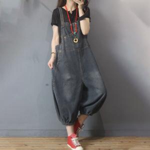 Patch Pocket Vintage 90s Overalls Baggy Denim Dungarees