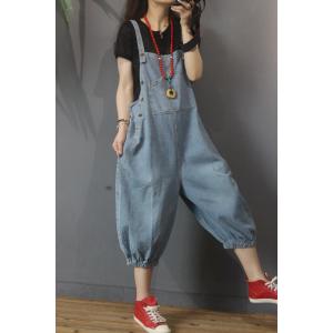 Patch Pocket Vintage 90s Overalls Baggy Denim Dungarees