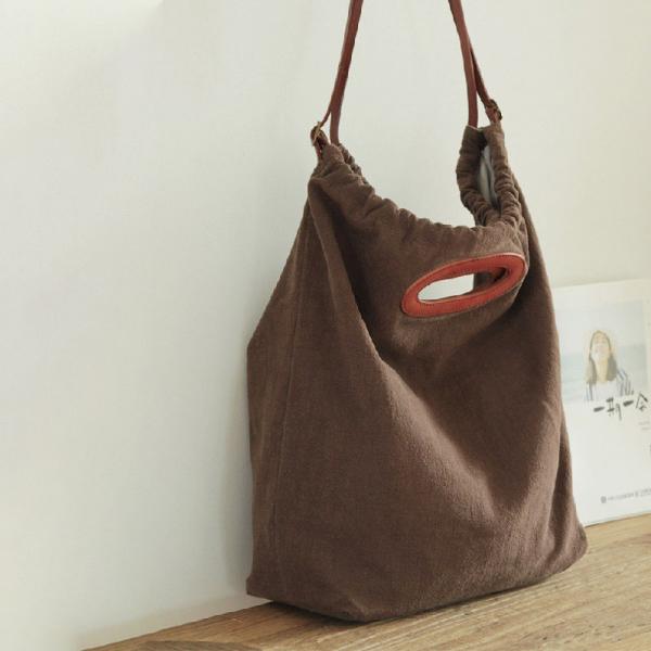 Simple Design Cotton Linen Handbag Hollow Out Cross Bag