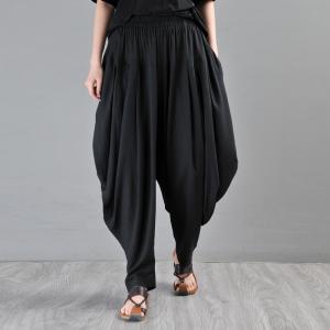 Original Design Linen Tapered Pants Customized Plain Thai Harem Pants