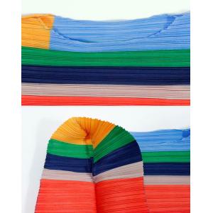 Colorful Striped Loose Sundress Summer Pleated Rainbow Dress