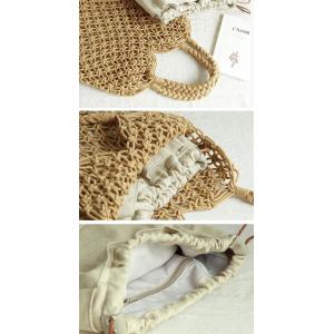 Handmade Crochet Handbag Cotton Linen Braided Boho Bag